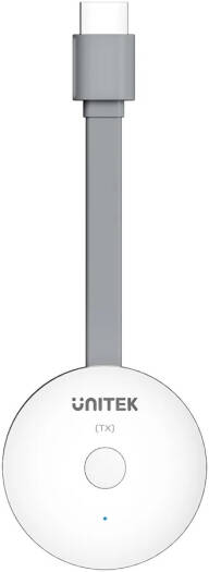 UNITEK Wireless HDMI Transmitter, 1080P Full HD, 50m Wireless Range, 2.4GHz & 5GHz Dual Band, Works with V1183A Receiver, Supports Up to 8 Transmitters, Cloud White/Space Grey | V1183B01