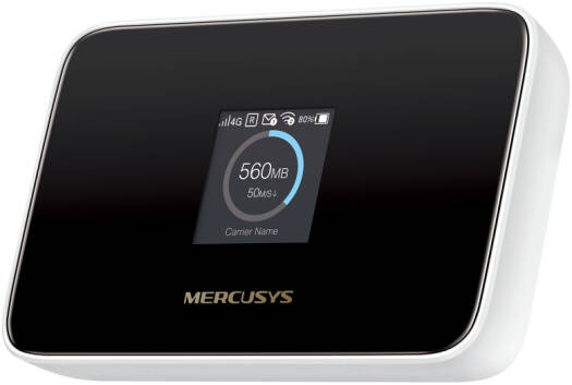 Mercusys MT115 4G LTE Mobile Wi-Fi, Wi-Fi 6 AX300, 150Mbps LTE Cat4, 287Mbps 2.4GHz, Nano SIM, LCD Display, 2400mAh Battery, 10Hrs Runtime, USB-C, 10 Devices, Plug & Play | MT115