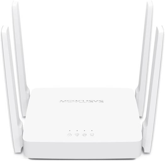 Mercusys AC10 Dual Band Wi-Fi 5 Router, AC1200, 867Mbps 5GHz, 300Mbps 2.4GHz, MU-MIMO, Beamforming, 4x 5dBi Antennas, 1x 100M WAN, 2x 100M LAN, AP, Repeater, IPTV, WPA2 | AC10