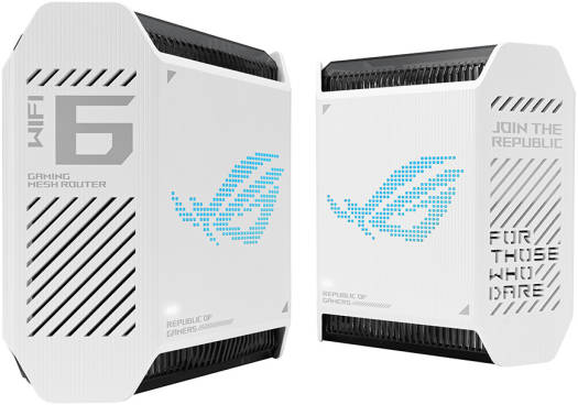 ASUS ROG Rapture GT6 Tri-Band WiFi 6 Gaming Mesh Router, Covers up to 5,800 sq ft, Up to 4804Mbps Speed, 2.5 Gbps Port, Triple-Level Game Acceleration, UNII 4, White | 90IG07F0-MU9A40