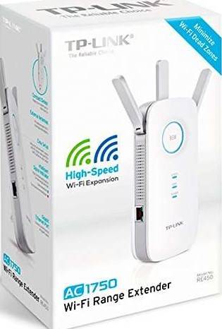 TP-Link AC1750 Wi-Fi Range Extender, 3x External Antennas, Dual-Band 5GHz & 2.4GHz, EasyMesh-Compatible, Up to 1300Mbps Signal Rate, White | RE450