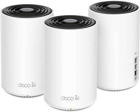 TP-Link Deco XE75 Pro AXE5400 Tri-Band Mesh WiFi 6E System 3-Pack, Whole Home Coverage, White | Deco XE75 Pro