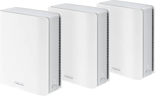 ASUS ZenWiFi BT10 Router, WiFi 7 Tri-band Mesh, x8 Internal Antennas, Multi-link Operation, 2.4GHz/5GHz/6GHz Operating Frequency, Pack of 3, White | 90IG08Y0-MO3C20