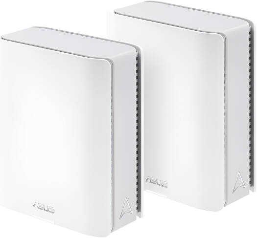 ASUS ZenWiFi BT10 Router, WiFi 7 Tri-band Mesh, x8 Internal Antennas, Multi-link Operation, 2.4GHz/5GHz/6GHz Operating Frequency, Pack of 2, White | 90IG08Y0-MO3C40