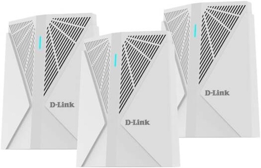 [DIR-XE5480 (3-PACK)] D-link AX5400 Wireless Tri-Band Gigabit Router, 2 Gigabit Ethernet LAN Ports, Quad core 1.7GHz, Smart Roaming, Wi-Fi 6E, 2.5Gbps WAN, WPA3 Wireless Encryption, 3-Pack, White | DIR-XE5480 (3-PACK)
