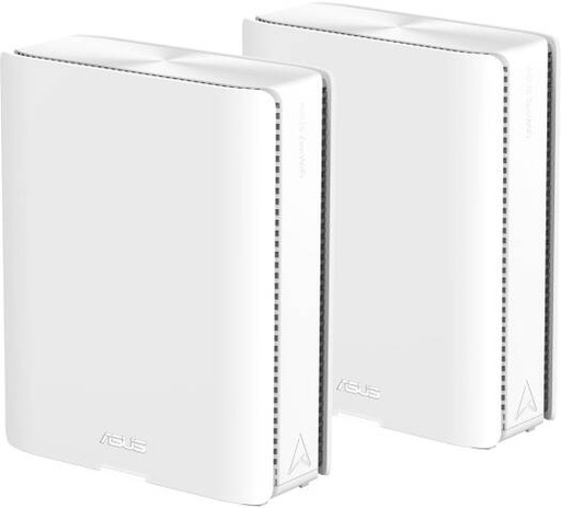 [90IG08K0-MO3N2V] ASUS ZenWiFi BQ16 Mesh Router, 12x Internal Antennas, 1376+5764+5764+11529 Mbps Performance, 2.4GHz / 5GHz / 6GHz Operating Frequency, Pack of 2, White | 90IG08K0-MO3N2V