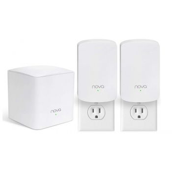 [‎MW5 3PK] Tenda MW5 Nova Mesh WiFi System Wireless Router, Up to 3500 Sq ft. Coverage, Gigabit Mesh Router for Wireless Internet, Extender Replacement, Works with Alexa, Plug-in Design, Pack of 3 | ‎MW5 3PK