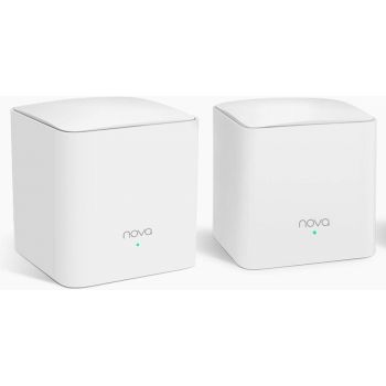 [Nova MW5s-2] Tenda Nova MW5s Mesh WiFi System, Coverage Up to 2,500 Sq. Ft, Plug & Play, WiFi Extender, Gigabit Connection, White, Pack of 2 | Nova MW5s-2