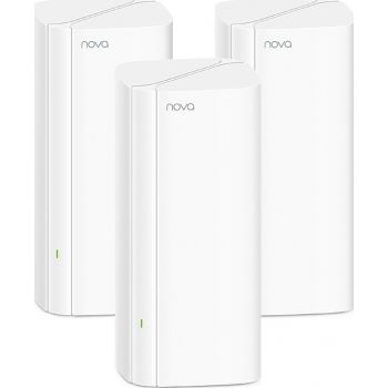 [MX6] Tenda Nova MX6 AX1800 Mesh Wi-Fi 6 System Router, 4x3 dBi Antenna, AC 100-240V Input, DC 12V 1.5A Output, Beam Forming, MU-MIMO, White, 3 Pack | MX6