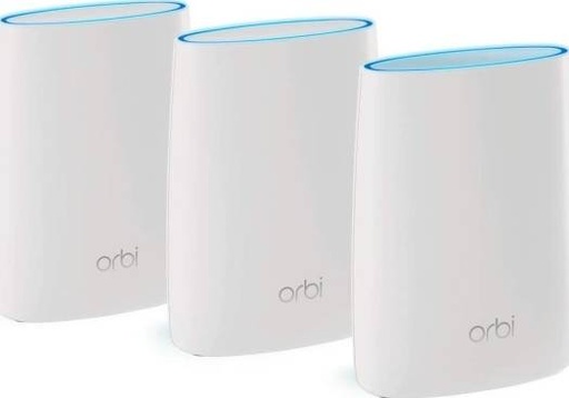 [RBK53S-100UKS] Netgear Orbi Whole Home Mesh WiFi System with Advanced Cyber Threat Protection, 3-Pack - White | RBK53S-100UKS