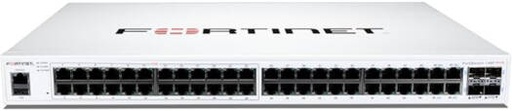 [FS-148F-POE] Fortinet FortiSwitch 148F POE 48-Port Managed Switch, 24-Port PoE+, 48x Gigabit RJ45 + 4x 10G SFP+, 370W PoE Budget, Layer 2 Managed, FortiLink, Rack Mount, Enterprise Network Switch | FS-148F-POE