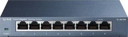 [TL-SG108] TP-Link 8-Port 10/100/1000Mbps Desktop Switch, 1.5mb Buffer Size, 3.3W Power Consumption, 11.9Mpps Packet Forwarding Rate, 16KB Jumbo Frame, Black | TL-SG108
