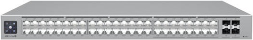 [USW-Pro-Max-48-PoE (720W)] Ubiquiti Pro Max 48 PoE Network Switch, 1.3" Touchscreen, 32x GbE RJ45 ports, 224 Gbps Switching Capacity, 720W Total Available PoE, SGCC Steel Material, Black | USW-Pro-Max-48-PoE (720W)