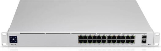 [USW-Pro-24] Ubiquiti Networks UniFi Switch PRO 24-Port Gigabit Managed Switch with SFP+, 1.3" Touchscreen, 24x Gigabit Ethernet Ports, 2x 10Gb SFP+ Ports, Rack-Mountable Design, Black | USW-Pro-24
