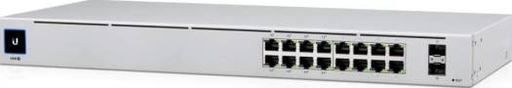 [USW-16-PoE] Ubiquiti Networks UniFi 16-Port Gigabit PoE+ Compliant Managed Switch with SFP, 36W PoE Budget, 32 Gb/s Switching Capacity, 1.3" Touch Display, UniFi Controller Managed, White | USW-16-PoE