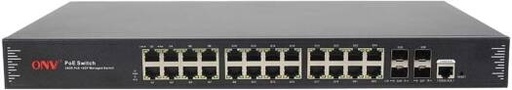 [fipka-onv-gigabit-28-port-l2-managed-poe-switch-poe33028pfm-at-24-poe-rj45-4-sfp-uplink-802-3af-at-600w-psu-vlan-qos-igmp-acl-rstp-web-cli-snmp-management-1u-rack-mount] Fipka ONV Gigabit 28-port L2+ Managed PoE Switch POE33028PFM-at, 24 PoE+ RJ45, 4 SFP Uplink, 802.3af/at, 600W PSU, VLAN/QoS/IGMP/ACL, RSTP, Web/CLI/SNMP Management, 1U Rack Mount