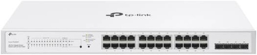 [FS328GP] Tp-Link Festa 28-Port Gigabit Smart Switch with 24-Port PoE+, 4 SFP Slots, L2+/L3 Features, Free Cloud Management, Rackmount Design, White | FS328GP