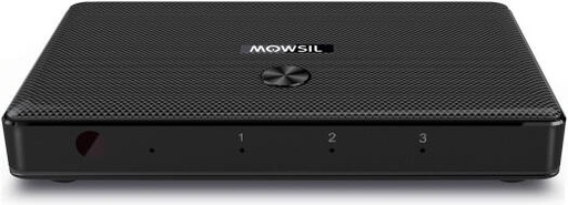 [MOS131] Mowsil 3 IN 1 Out HDMI Switch, SV Power Port, Ultra HD 4K 3D 1080P, Supports HDCP 2.0/1.4/1.2/1.0, Supports DTS, DSD, Dolby AC3 5.1, Up To 32.8ft Transmission Distance, Button Switch, Black | MOS131