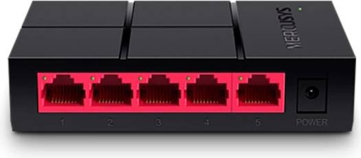 [MS105G] Mercusys MS105G 5-Port Gigabit Desktop Switch, 5x 10/100/1000Mbps RJ45 Ports, 10Gbps Switching Capacity, Green Ethernet, Auto MDI/MDIX, Plug & Play, Compact Design | MS105G