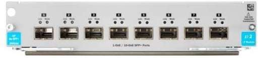 [J9993A] Aruba 8-Port 10G SFP+ MACsec v3 zl2 Module, 8 x 10G SFP+ Ports, Modular Design, for the 5400R zl2 Switch Series, White | J9993A