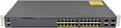 [WS-C2960X-24TS-L] Cisco Catalyst WS-C2960X-24TS Managed Network Switch, 24 x 10/100/1000 Gig Ethernet Ports, 4 x 1G SFP LAN Base, 216Gbps Switching, ‎802.11ab Wireless, Rack-mountable1U, Black | WS-C2960X-24TS-L