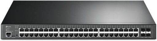 [TL-SG3452XP] TP-Link JetStream 48-Port L2+ Managed Switch, 48-Port PoE+, 10GE SFP+, 500W Power Budget, 10G Uplink, 176Gbps, IPv6, Black | TL-SG3452XP