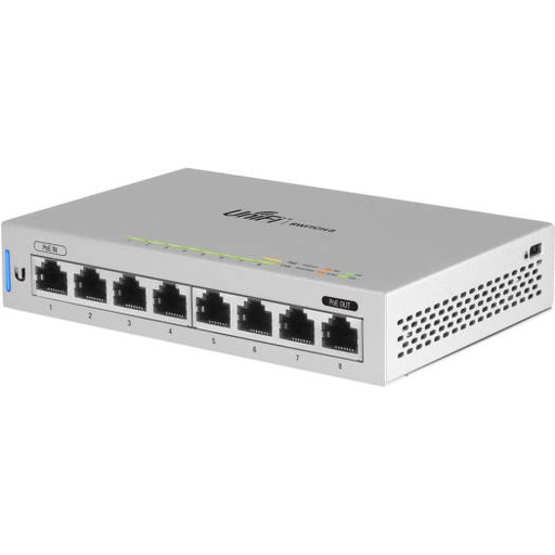 [US-8-5] Ubiquiti Networks US-8-60W UniFi 8-Port Gigabit PoE Compliant Managed Switch, With POE Passthrough, 16Gbps Switching Capacity, 11.9 Mpps Fwd Rate, 12W Power, 8 x RJ45 Gigabit ETH Ports, 5Pack | US-8-5