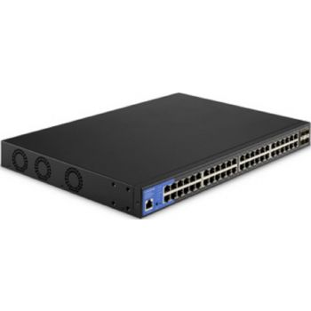 [LGS352MPC-EU] Linksys 48-Port Gigabit PoE+ Switch, 10G SFP+ Uplink, Integrated PoE+ (740W), Security & QoS, 176Gbps, 130.95Mpps, Black | LGS352MPC-EU