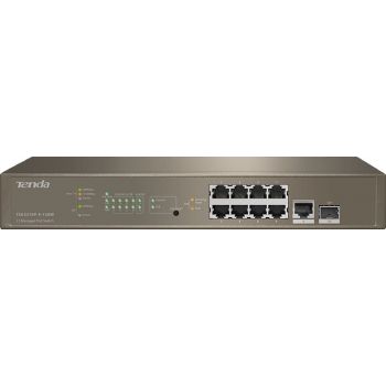 [TEG5310P-8-150W] Tenda TEG5310P Managed PoE Switch, 9 PoE Ports + 1 SFP, Static Routing, VLAN, IGMP, QoS, DHCP Snooping, 20Gbps Capacity, 130W Power | TEG5310P-8-150W