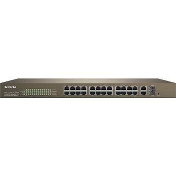 [TEF1226P-24-440W] Tenda 24-Port PoE Web Smart Switch, 8.8 Gb/s, AC 100-240V 50/60Hz, 410W Energy, â‰¥6KV Lightning | TEF1226P-24-440W