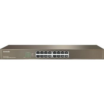 [TEG1016Gv8.0] Tenda TEG1016G 16-Port Gigabit Ethernet Switch, 1000M, Rackmount, 32Gbps Capacity, Input 100-240V, <12W Power, Plug & Play | TEG1016Gv8.0