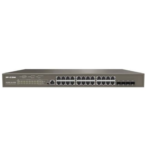 [G5328P-24-410W] IP COM G5328P-24-410W, 56Gbps, Input voltage AC 100-240V～ 50/60Hz, L3 Managed PoE Switch | G5328P-24-410W