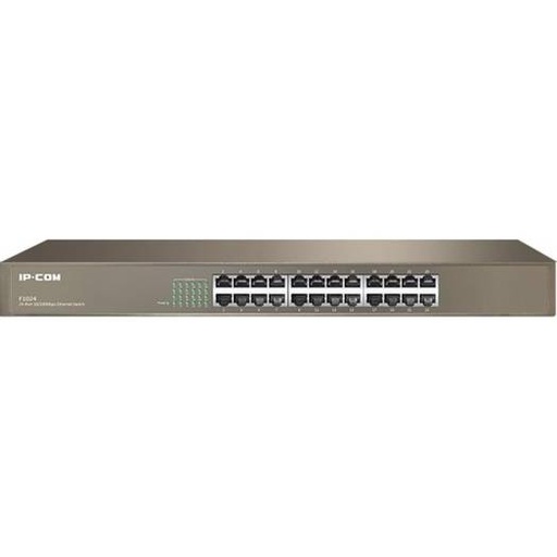 [F1024] IP COM F1024 24-Port Fast Ethernet 4.8Gbps, 3.57Mpps, 6000V for power supply, Rackmount Switch | F1024
