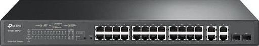 [T1500-28PCT (TL-SL2428P)] TP-Link 24-Port 10/100Mbps with 4-Port Gigabit Smart PoE+ Switch | T1500-28PCT (TL-SL2428P)