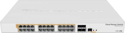 [CRS328-24P-4S+RM] Mikrotik 24-Port GbE Router/Switch w/ 4x 10G SFP+, Dual Boot, PoE, 500W | CRS328-24P-4S+RM