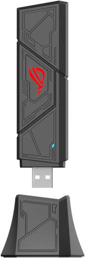 [USB-BE92] ASUS ROG USB-BE92 BE6500 Tri-Band Wi-Fi 7 USB Adapter, 2882Mbps 6GHz, 2882Mbps 5GHz, 688Mbps 2.4GHz, MLO, 4K-QAM, OFDMA, MU-MIMO, USB-A & USB-C, Plug & Play, WPA3, Win 10/11 | USB-BE92