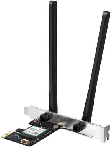 [MA80XE] Mercusys MA80XE AX3000 Dual Band Wi-Fi 6 PCIe Adapter, 2402Mbps 5GHz, 574Mbps 2.4GHz, Bluetooth 5.3, OFDMA, MU-MIMO, 1024-QAM, 160MHz, 2x High-Gain Antennas, WPA3, Win 10/11 | MA80XE