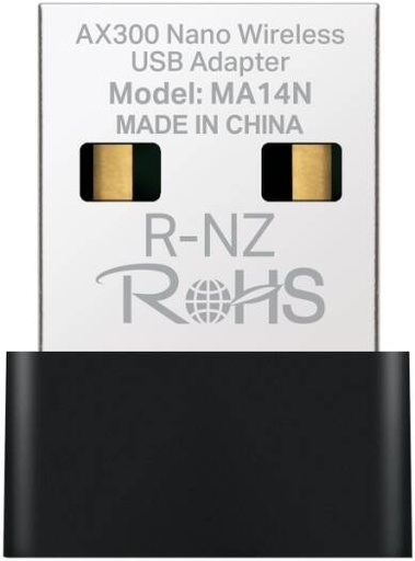 [MA14N] Mercusys MA14N AX300 Nano Wi-Fi 6 USB Adapter, 287Mbps 2.4GHz, 1024-QAM, MU-MIMO, Internal Antenna, USB 2.0, Pre-Loaded Driver, Nano Design, Win 11/10/7, Linux Compatible | MA14N