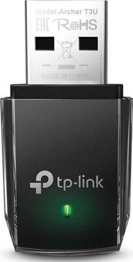 [Archer T3U] TP-Link AC1300 Archer T3U USB WiFi Adapter, Dual Band 2.4G/5G Wireless Adapter for PC/Desktop, MU-MIMO WiFi Dongle, USB 3.0, Compatible with Win11/10/8.1/8/XP & Mac OS X 10.9-10.14, Black | Archer T3U