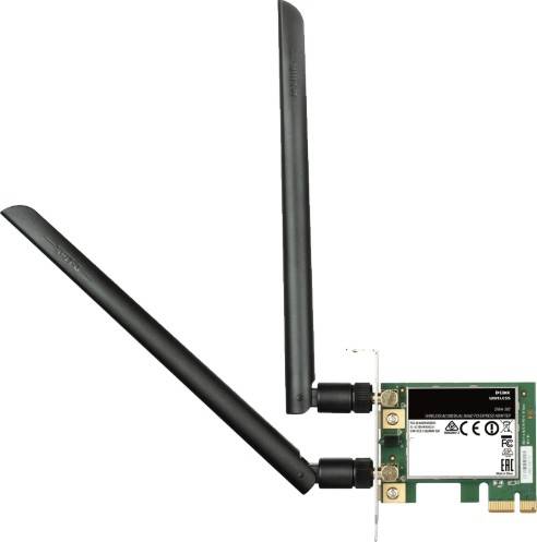 [DWA-582] D-Link Wireless AC1300 Dual Band PCIe Desktop Adapter, 1300 Mbps, Black | DWA-582