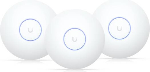 [U7-LR-3] Ubiquiti U7 Long-Range Access Point, Up to WiFi 7 Standard, 5 Spatial Streams, 300+ Max Client Count, Up to 4.3 Gbps Data Rates, 2.5 GbE Uplink, 3 Pack, White | U7-LR-3