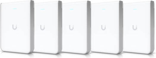 [U7-Pro-Wall-5] Ubiquiti U7 Pro Wall Access Point, WiFi 7 with 6 GHz Support, 6 Spatial Streams, Up to 5.7 Gbps Max Data Rate, 2 x 2 (DL/UL MU-MIMO) Feature, 5 Pack, White | U7-Pro-Wall-5