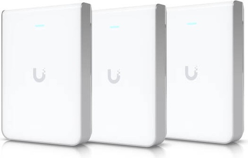 [U7-Pro-Wall-3] Ubiquiti U7 Pro Wall Access Point, WiFi 7 with 6 GHz Support, 6 Spatial Streams, Up to 5.7 Gbps Max Data Rate, 2 x 2 (DL/UL MU-MIMO) Feature, 3 Pack, White | U7-Pro-Wall-3