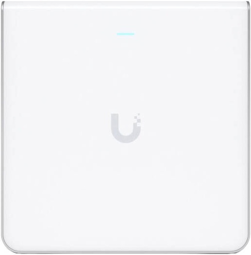 [U6-Enterprise-IW] Ubiquiti U6 Enterprise In-Wall AP, WiFi 6E, 10 Spatial Streams, 6 GHz, 4.8 Gbps, 4-Port Switch, White | U6-Enterprise-IW