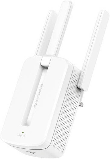 [MW300RE] Mercusys MW300RE Single Band Wi-Fi 4 Range Extender, N300, 300Mbps 2.4GHz, 3x External Antennas, MIMO, AP Mode, WPS, Multicolor LED, Wall-Mount, WPA2-PSK, White | MW300RE