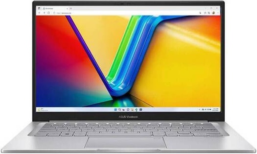 [90NB13U2-M01730] ASUS Vivobook 14 X1404VA Laptop, 14" FHD IPS Display, Intel Core 5 120U, 16GB RAM, 512GB SSD, Intel Graphics, English-Arabic Keyboard, Windows 11 Home, Cool Silver | 90NB13U2-M01730