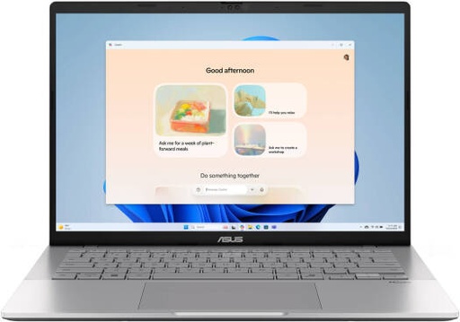 [90NB1681-M00660] ASUS Vivobook S14 S3407VA Laptop, 14" WUXGA IPS 60Hz Display, Intel Core 5 210H, 16GB RAM, 512GB SSD, Intel UHD Graphics, English-Arabic Keyboard, Win11, Cool Silver | 90NB1681-M00660