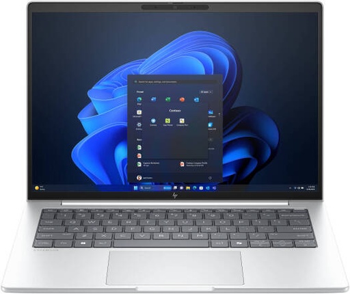 [D01XVET] HP EliteBook 8 G1i AI Laptop, 14" WUXGA IPD Display, Intel Core Ultra 5 225U, 16GB RAM, 512GB SSD, Intel Graphics, English-Arabic Keyboard, Windows 11 Pro, Glacier Silver | D01XVET
