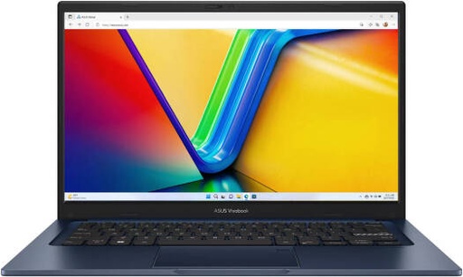 [90NB13U1-M00FF0] ASUS Vivobook X1404VA Laptop, 14" FHD IPS Display, Intel Core 5 120U Processor, 8GB RAM, 512GB SSD, Intel Graphics, English UK Keyboard, Windows 11 Home, Quiet Blue | 90NB13U1-M00FF0
