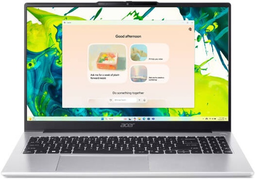 [NX.DLNEM.001] Acer Aspire Lite AL15-45P-R4UJ Laptop, 15.6" FHD TN 60Hz Display, AMD Ryzen 7 5825U, 16GB RAM, 1TB SSD, AMD Radeon Graphics, English Keyboard, Windows 11 Home, Silver | NX.DLNEM.001